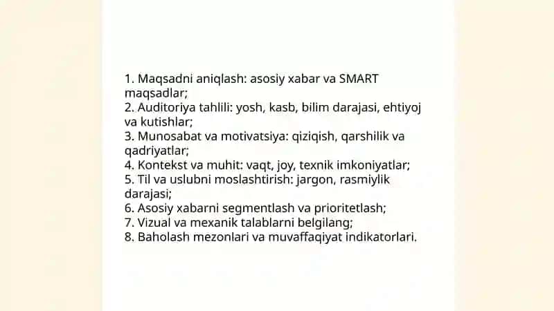 Taqdimot tayyorlash va taqdim etish usul va vositalari 3