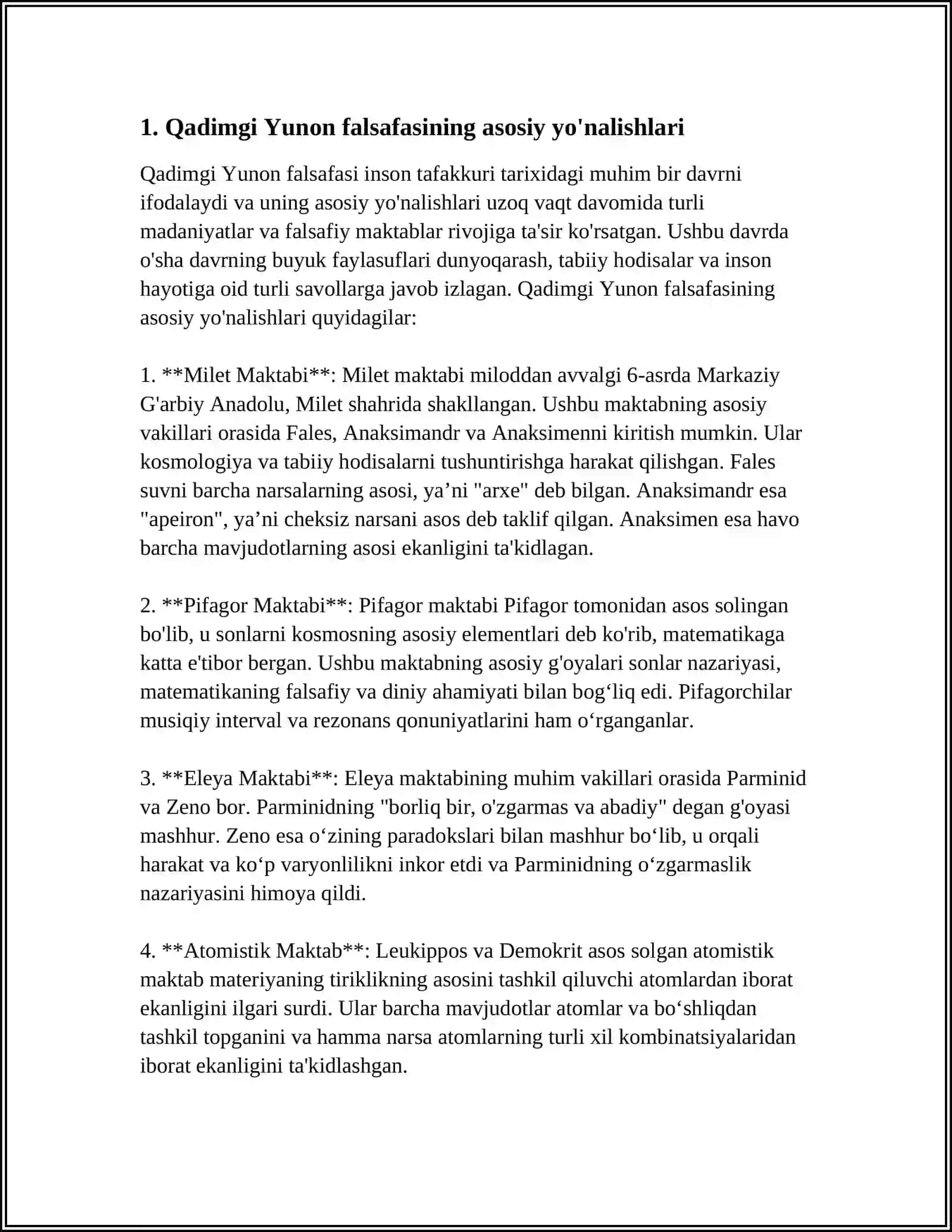 QADIMGI YUNON FAYLASUFLARINING TA'LIM TARBIYA TO'G'RISIDAGI FIKRLARI 3