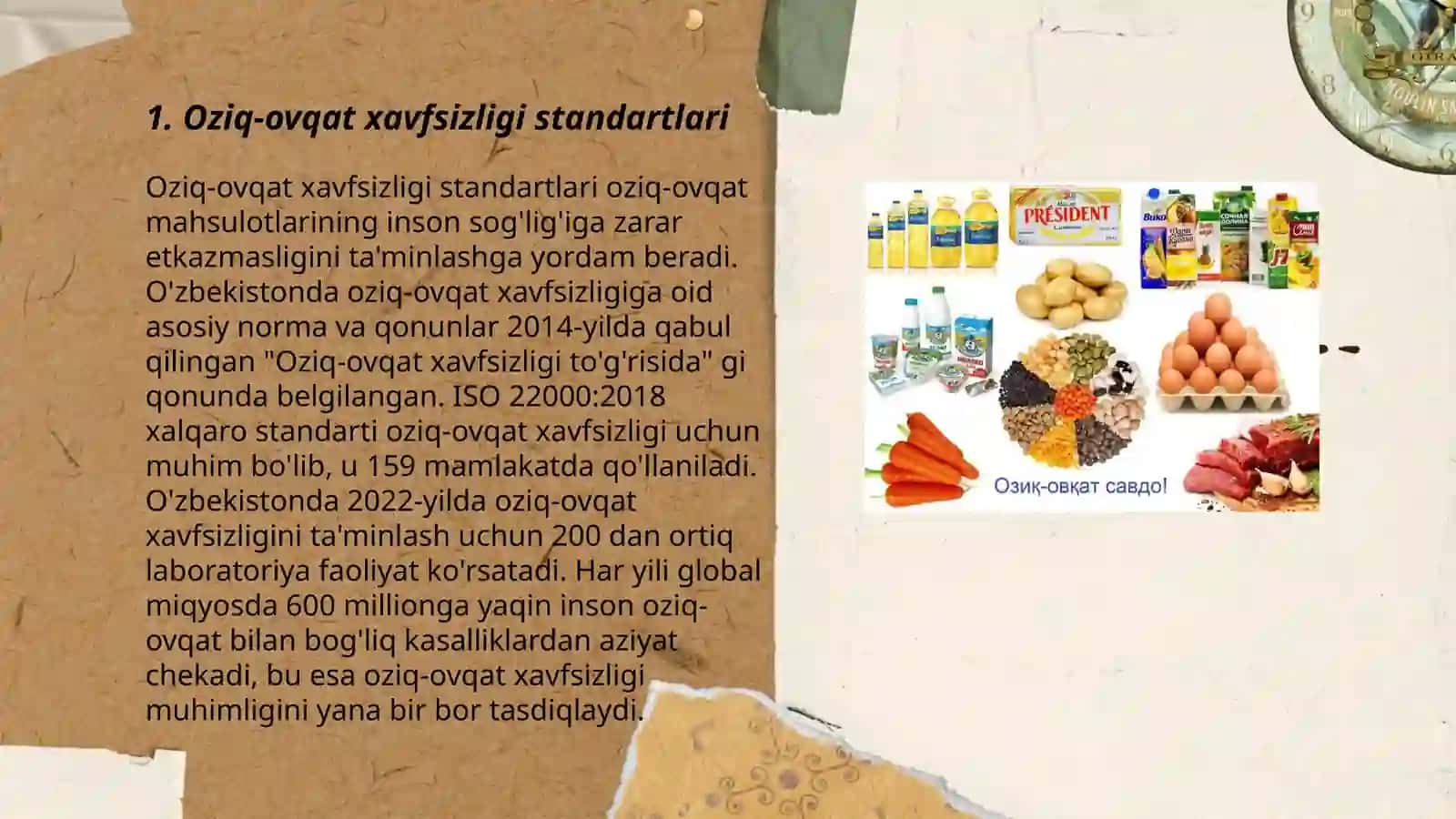 Oziq ovqat sanoatida standart talablar 3