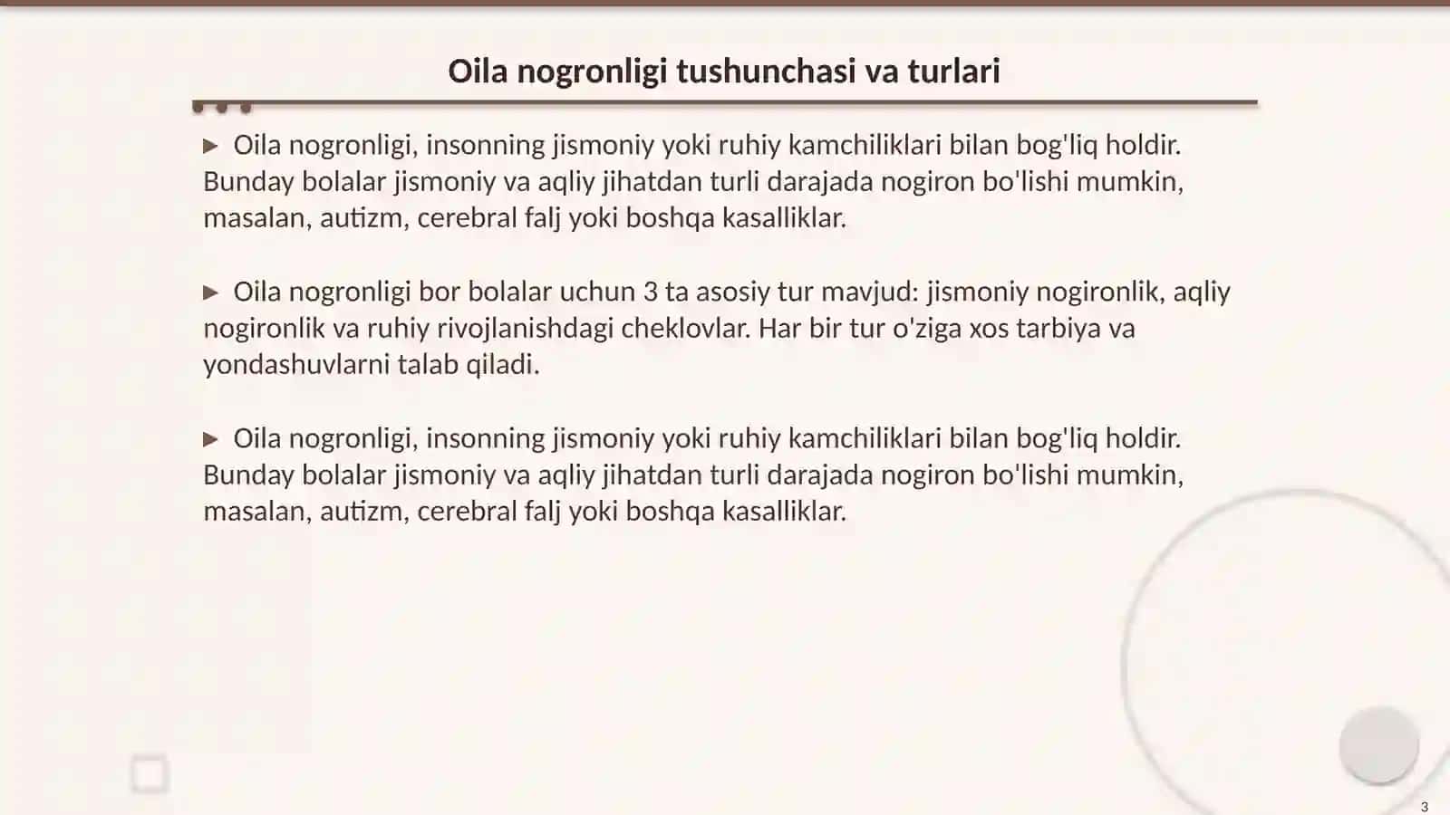Oila nogronligi borlarga oilada tarbiya berish psixalagik talqini 3