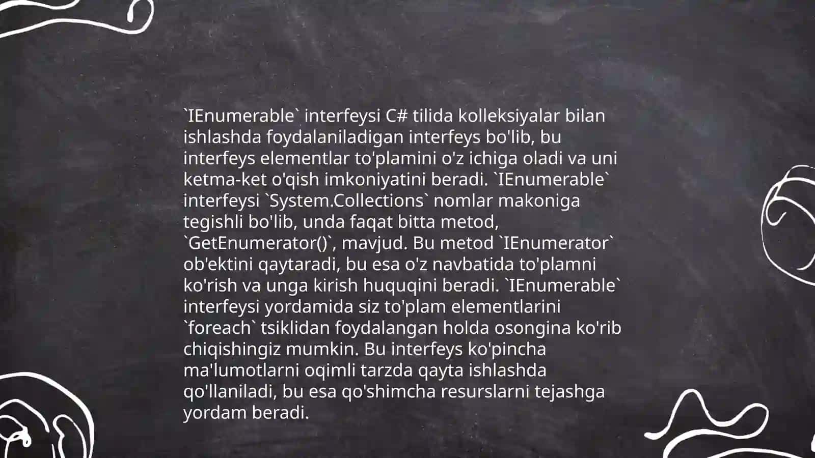 IEnumerable va IEnumerator interfeyslari 3