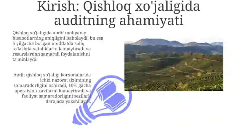 Qishloq xo'jaligida auditning axborot manbalari va vazifalari 3