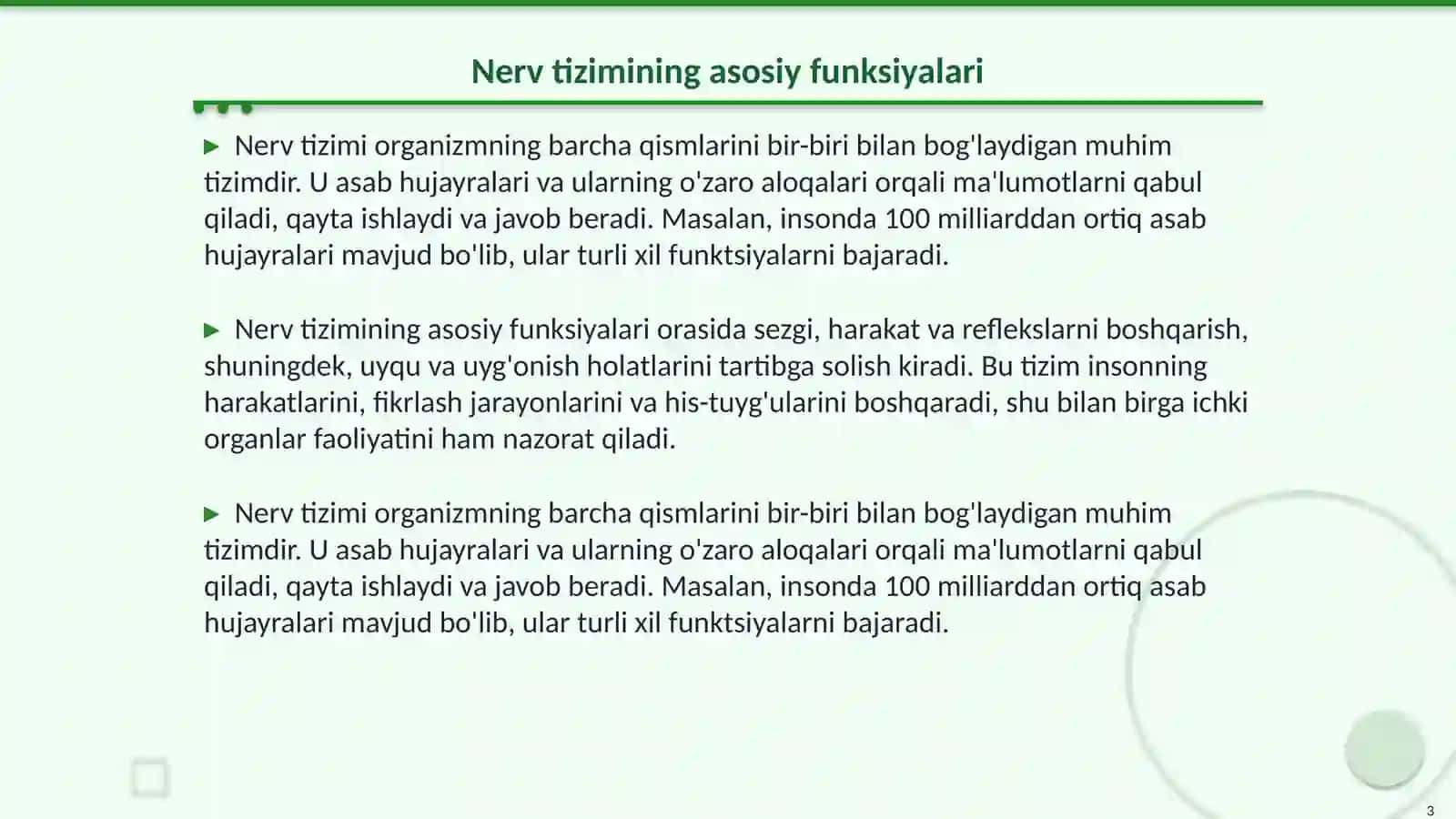 Nerv tizimining turlari 3