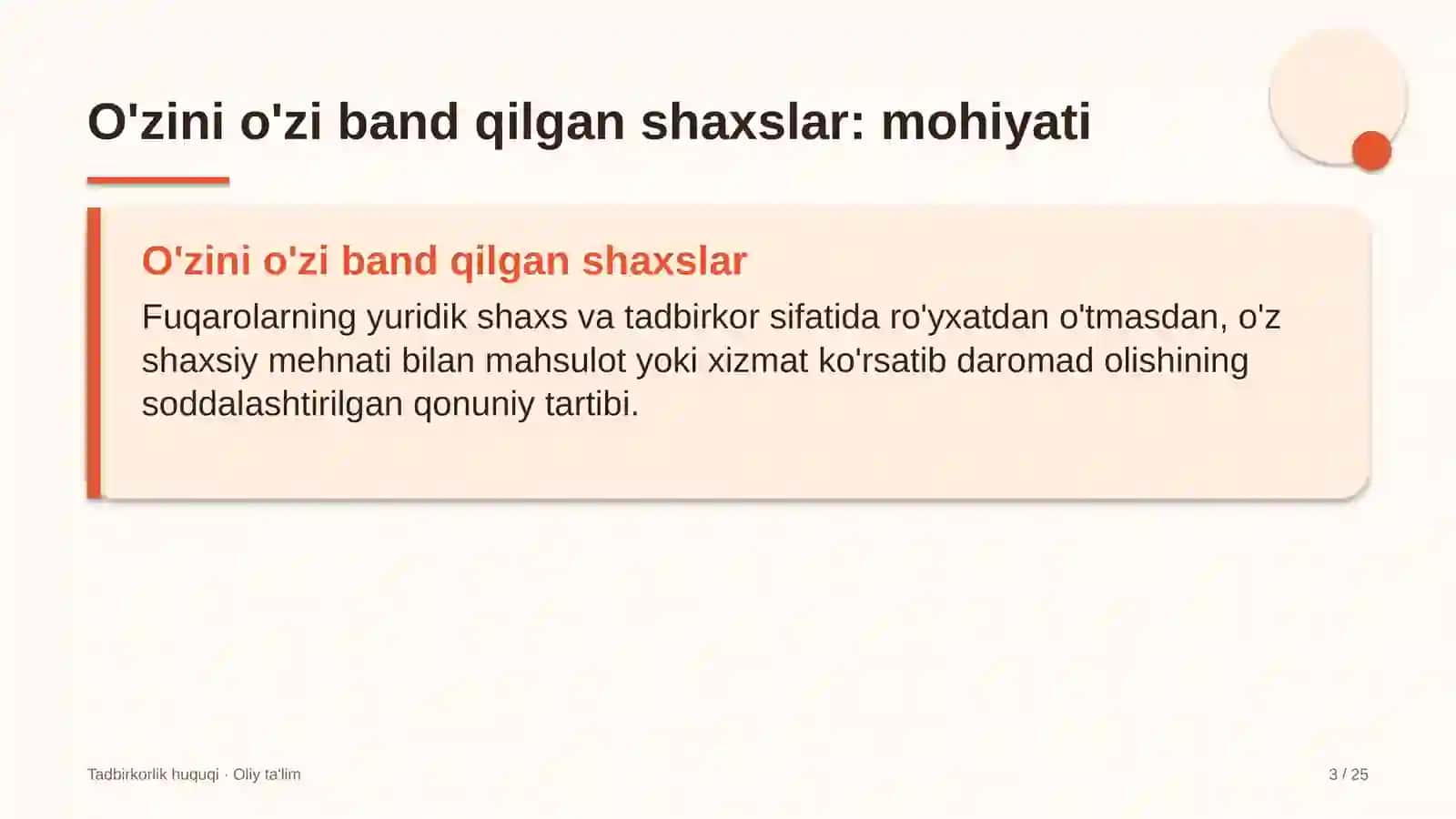 faktoring kompaniyalarida o'zini o'zi band qilgan shaxslar faoliyati 7487 3