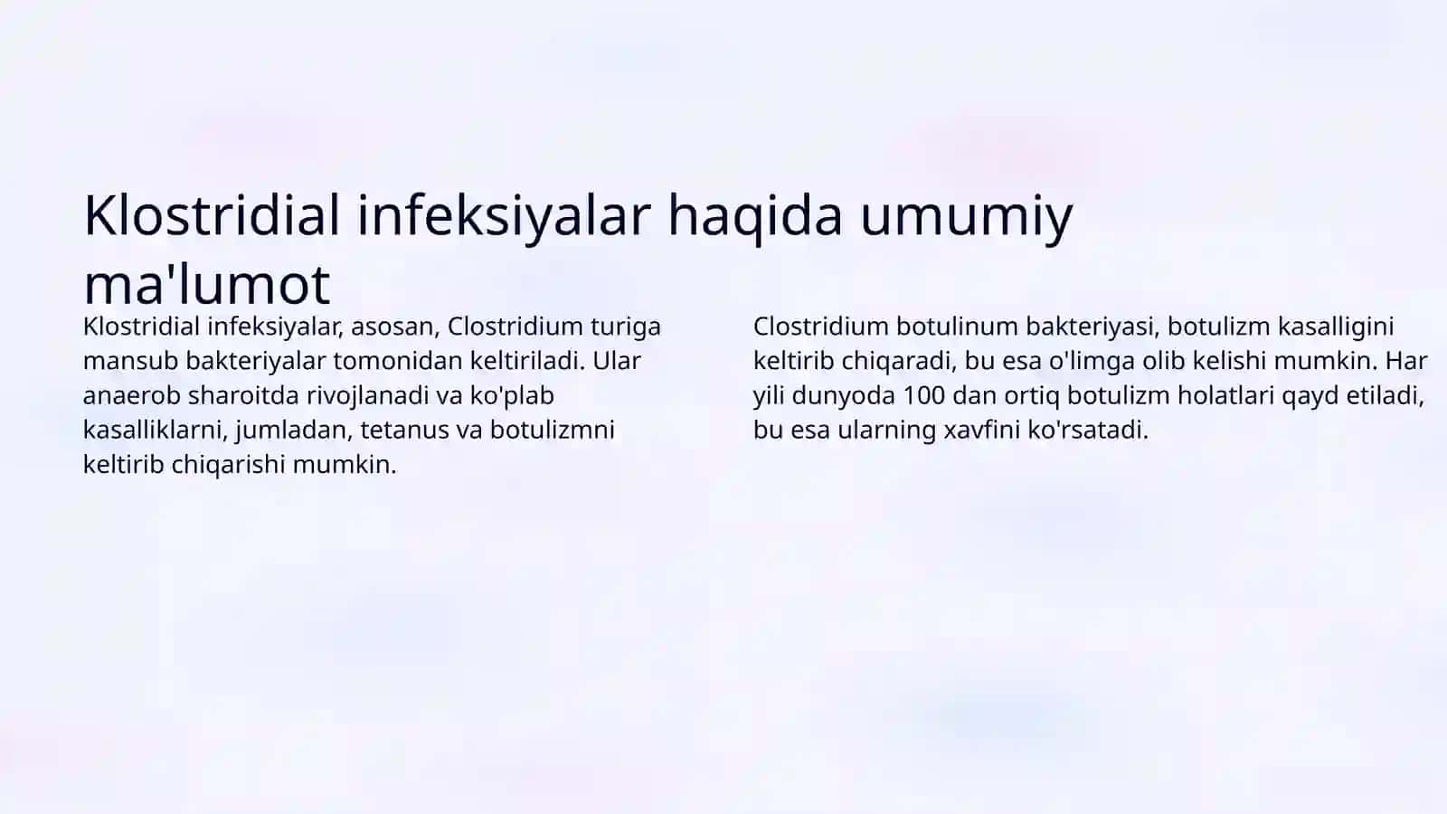 Klostridial va noklostridial infeksiyalar va ularning tibbiyotdagi ahamiyati 3