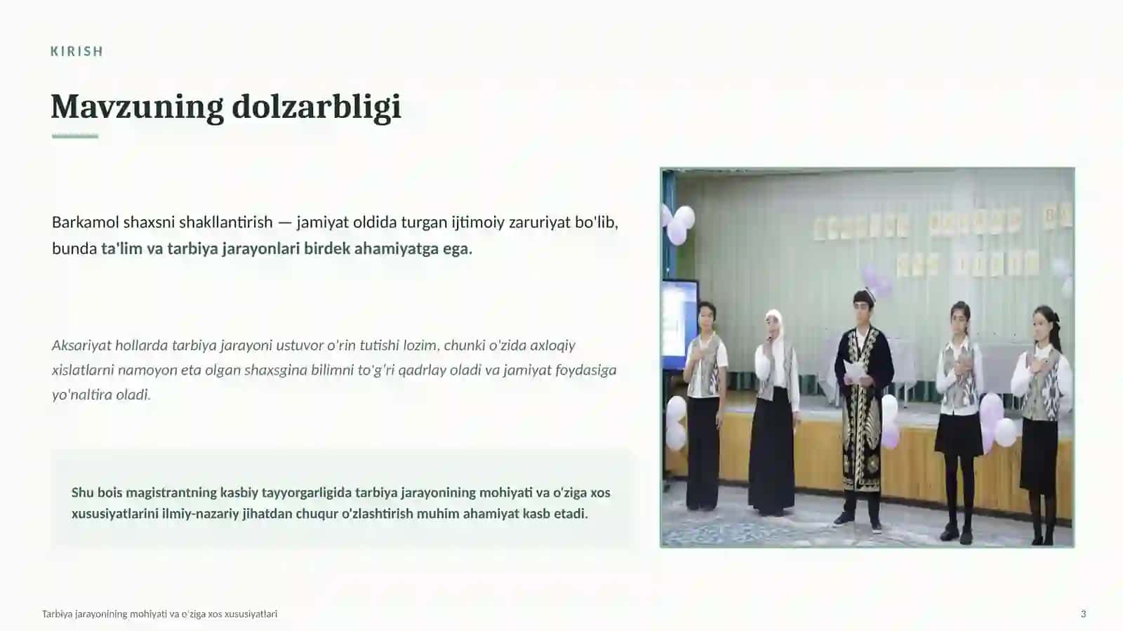 Tarbiya faoliyatini tashkil etish texnologiyasi 3