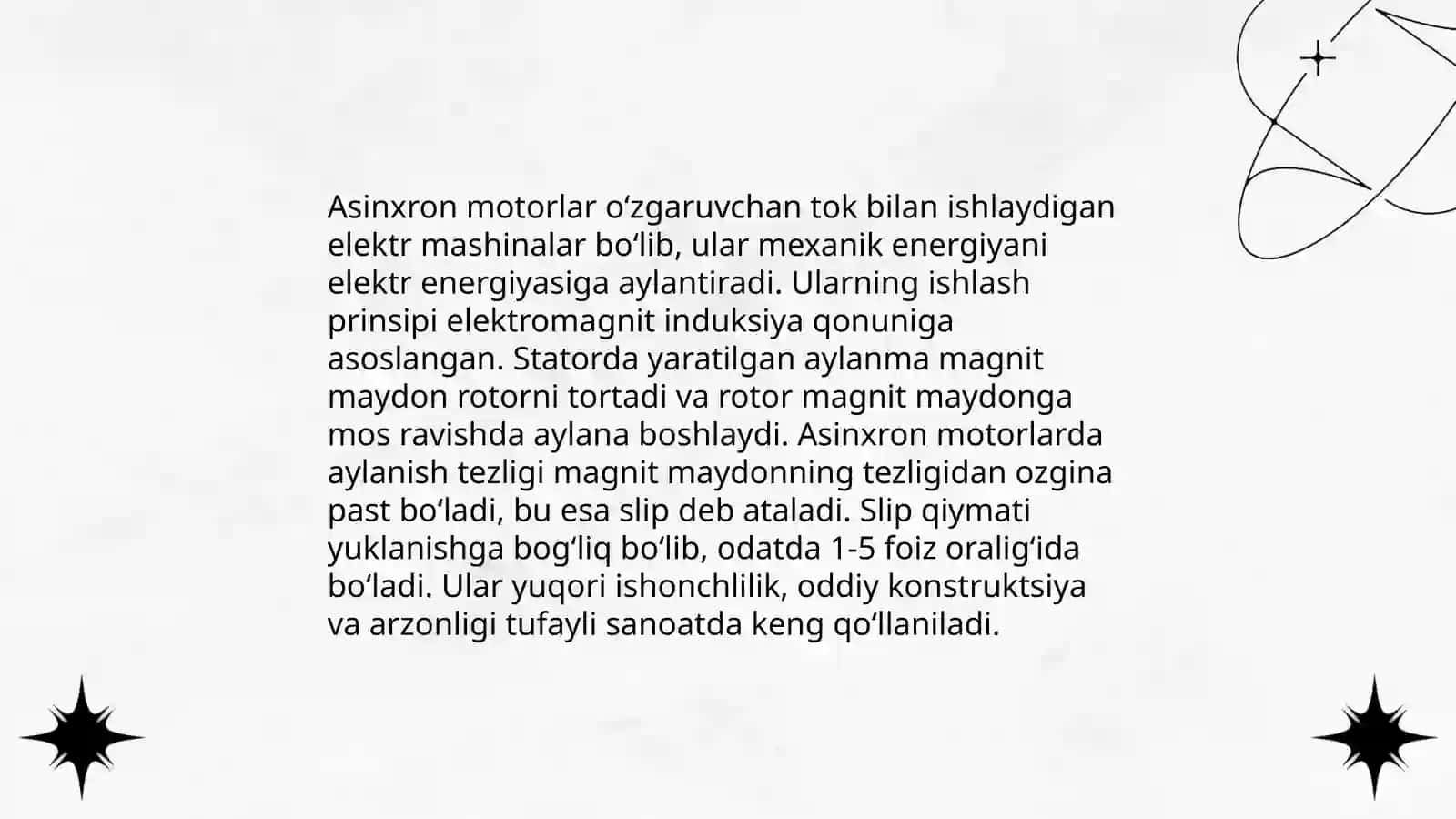 Asinxron materyallarni tezligini boshqarish usullari 3