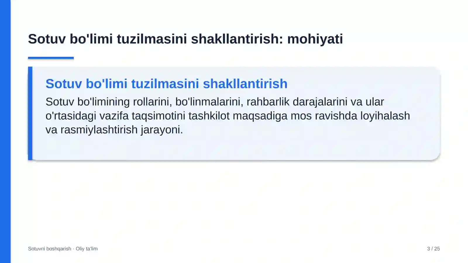 Lift xo'jaligida sotuv bo'limi tuzilmasini shakllantirish 3