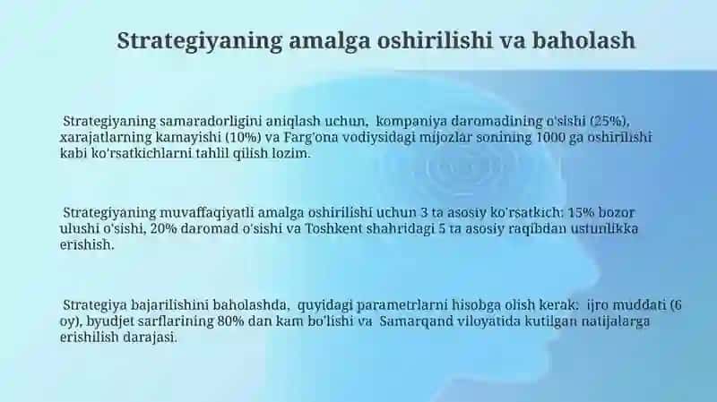 Raqobat strategiyasi mohiyati Mamura 3
