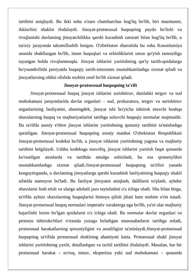 Jinoyat-protsessual huquqi tushunchasi va mohiyati 3