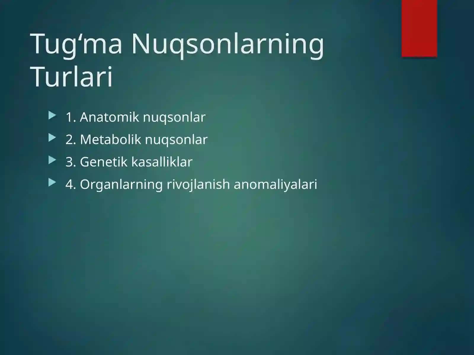 Umumiy Tug‘ma Nuqsonlarning Zamonaviy Diagnostikasi 3