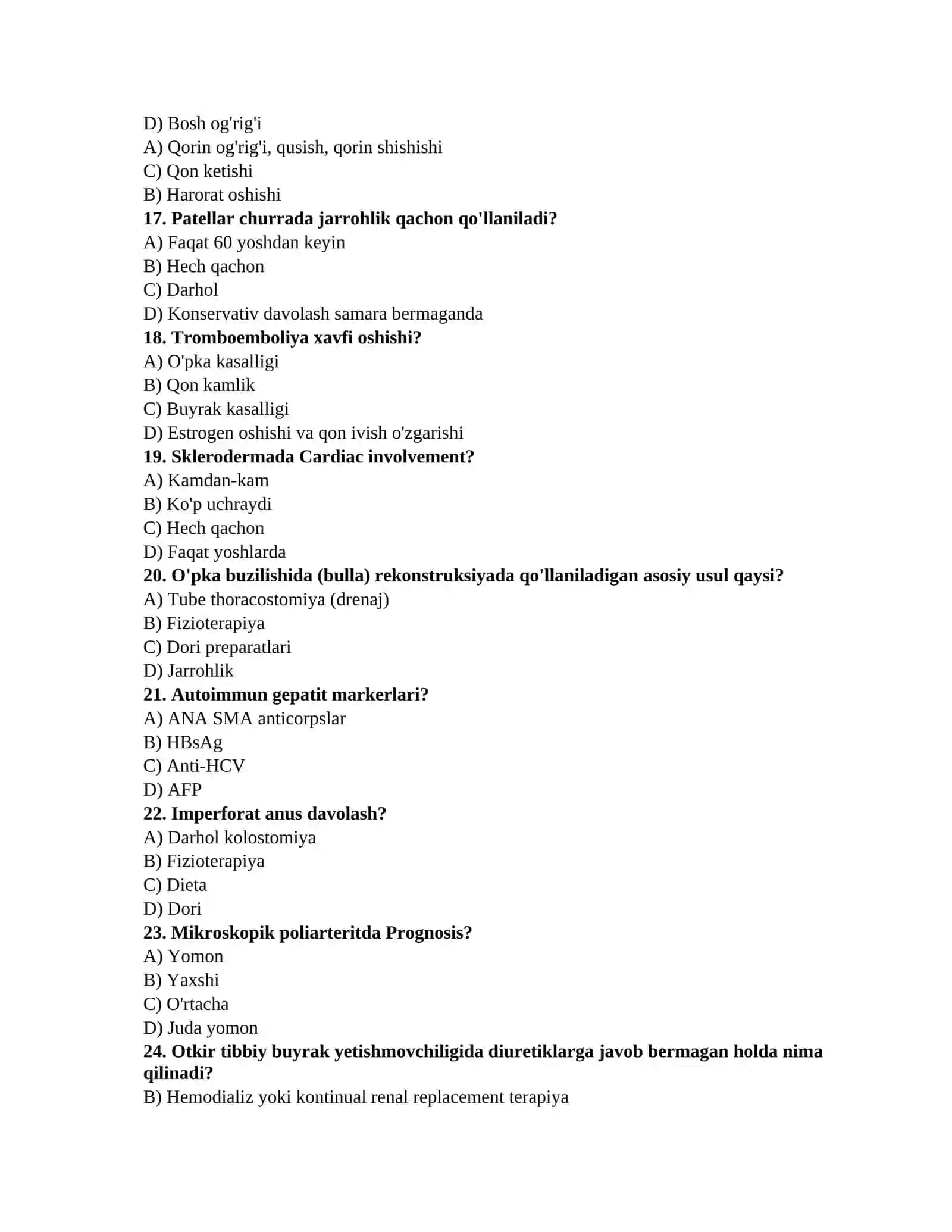 Jarroh testlari 3