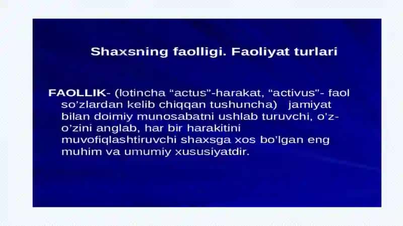 shaxs va uning faolligi 3