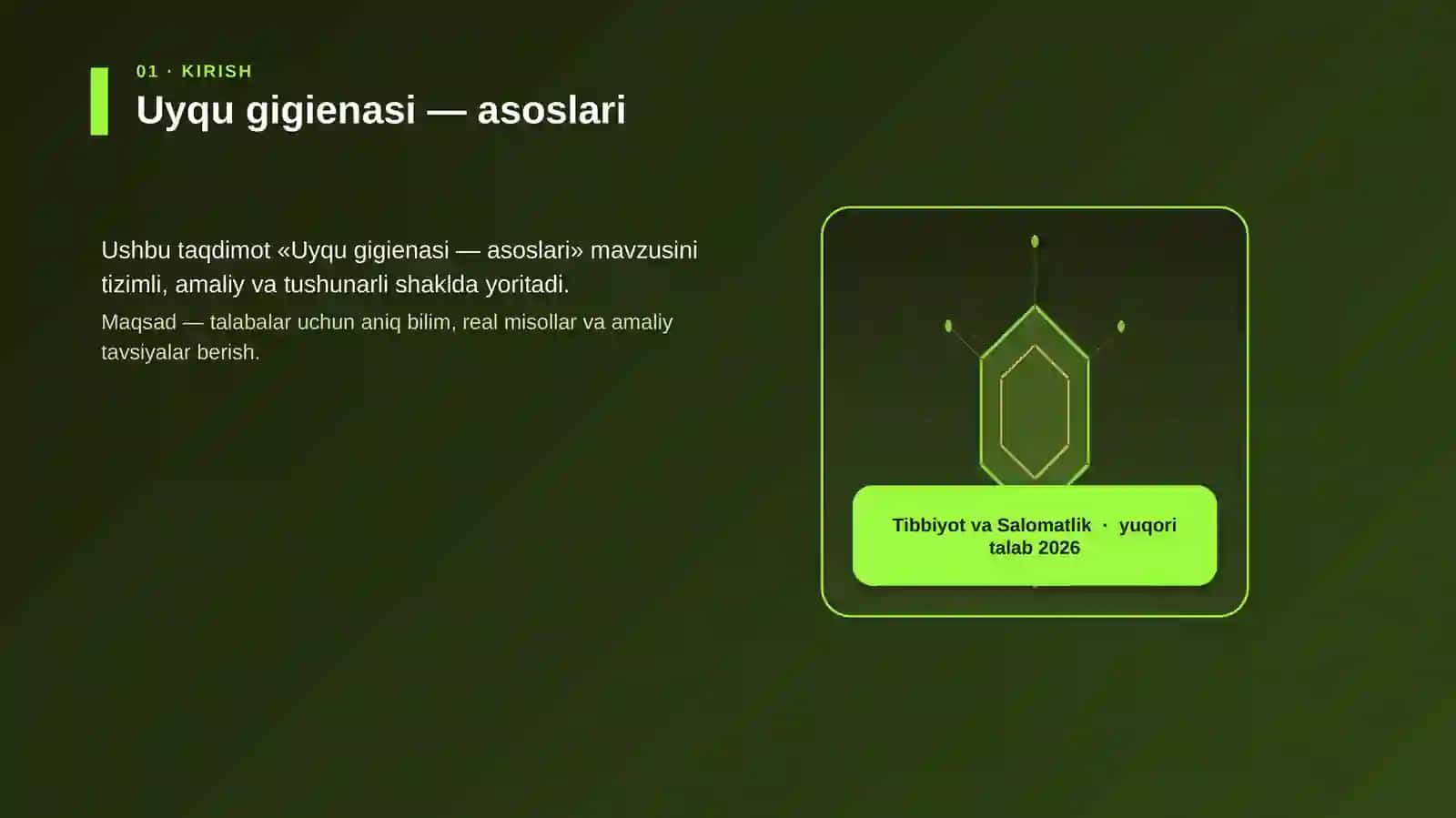 Uyqu gigienasi — asoslari 3