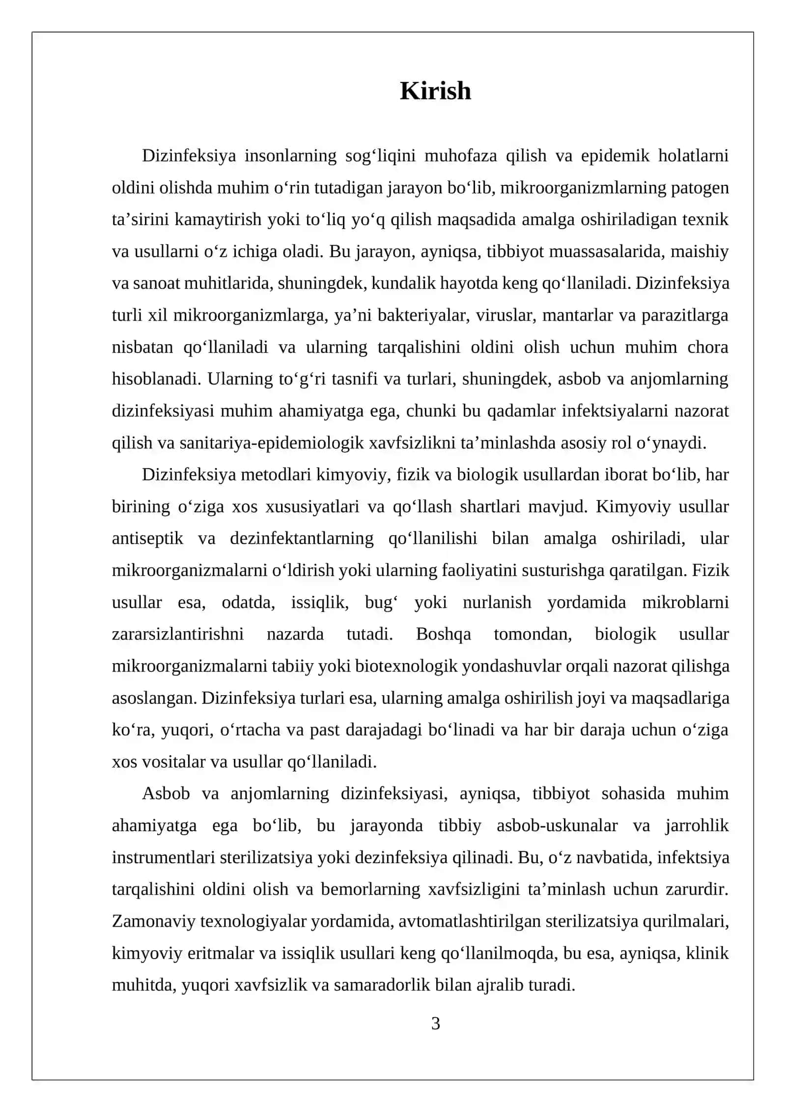 Dizinfeksiya Tasnifi. Dizinfeksiya Turlari. Asbob Anjomlar Dizinfeksiyasi 3