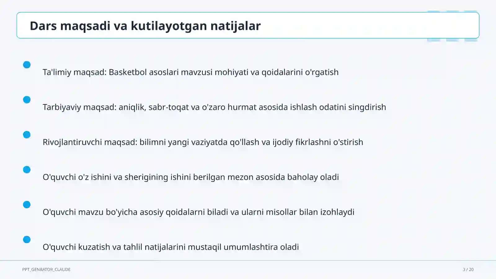 Basketbol asoslari (5-sinf) 3