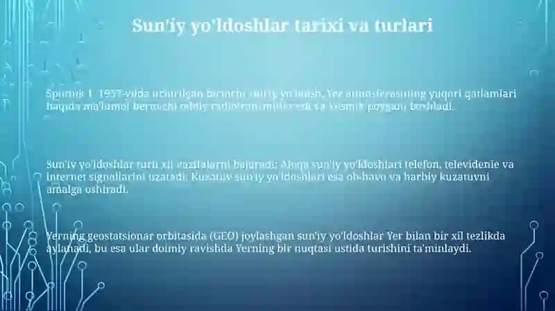 Sun'iy Yo'ldoshlar 3