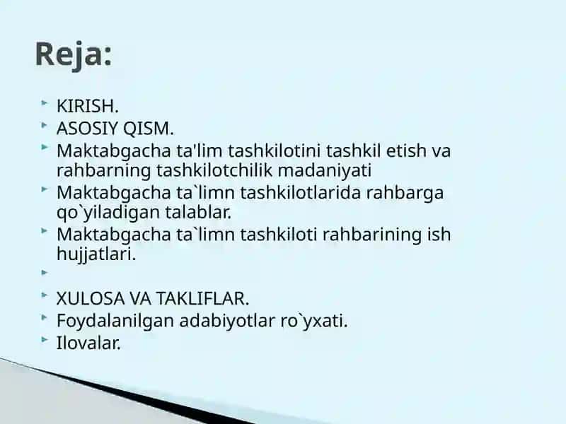 Rahbar tomonidan ilg‘or ish tajribalarni o‘rganishni tashkil etish. 3
