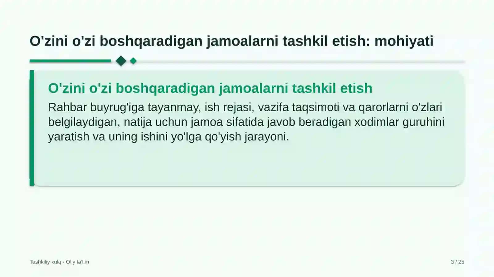 opera va balet teatrlarida o'zini o'zi boshqaradigan jamoalarni tashkil etish 6250 3