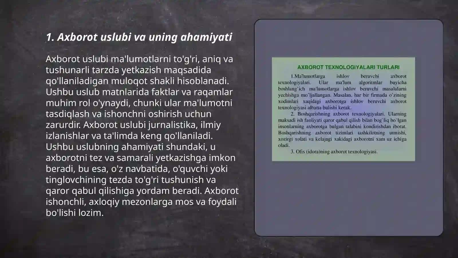 Axborot uslubi.Muloqot tilini optimallashtirish 3