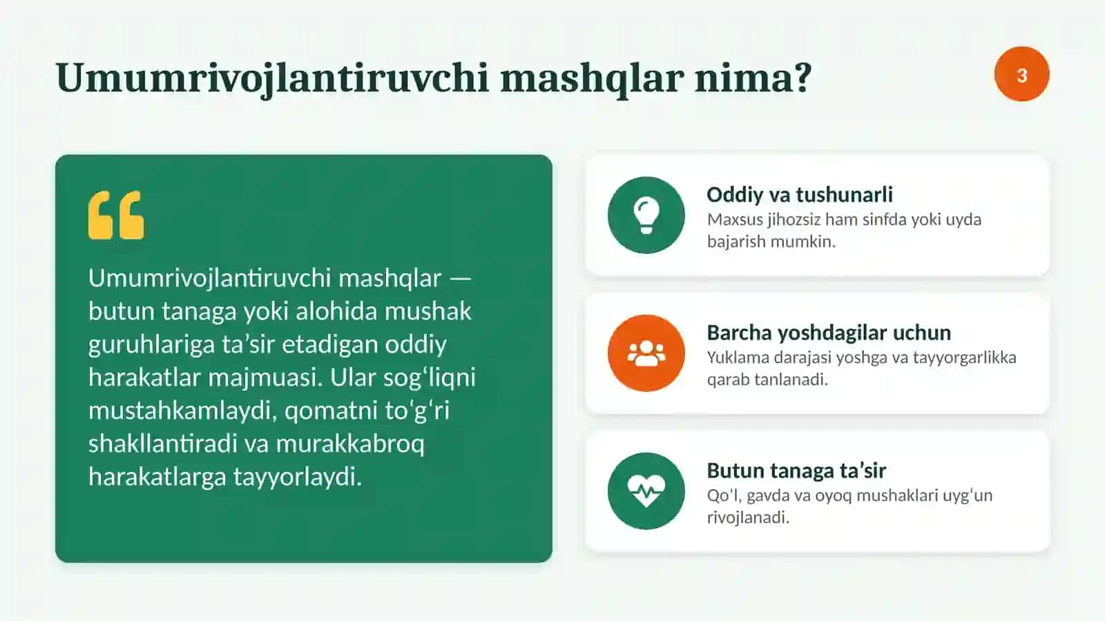 Umumrivojlantiruvchi mashqlar va ularning guruhlari 3