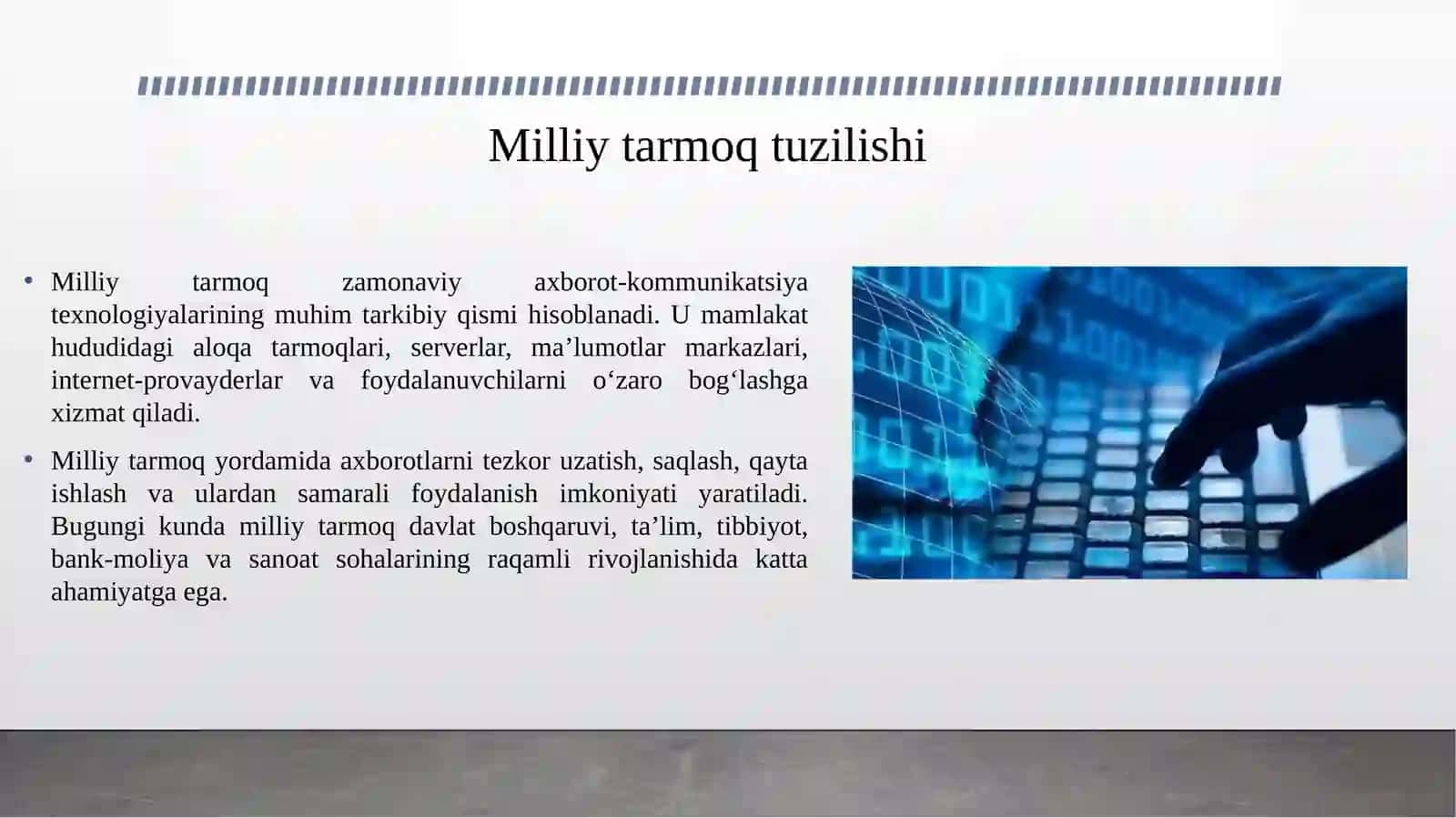 Milliy tarmoq tuzilishi 3