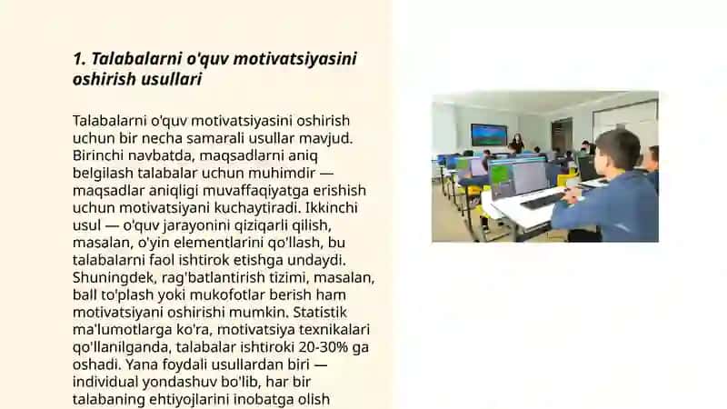 TALIM JARAYONIDA TALABALAR O'QUV-BILISH KOMPETENTLIGINI RIVOJLANTIRISH 3