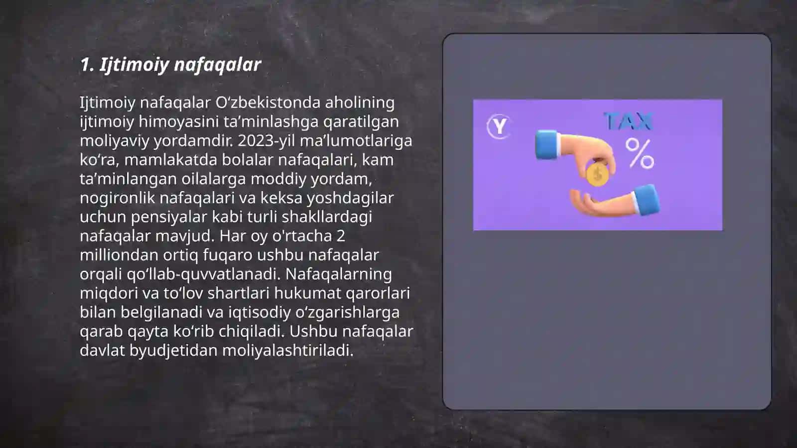 Ijtimoiy nafaqalar 3