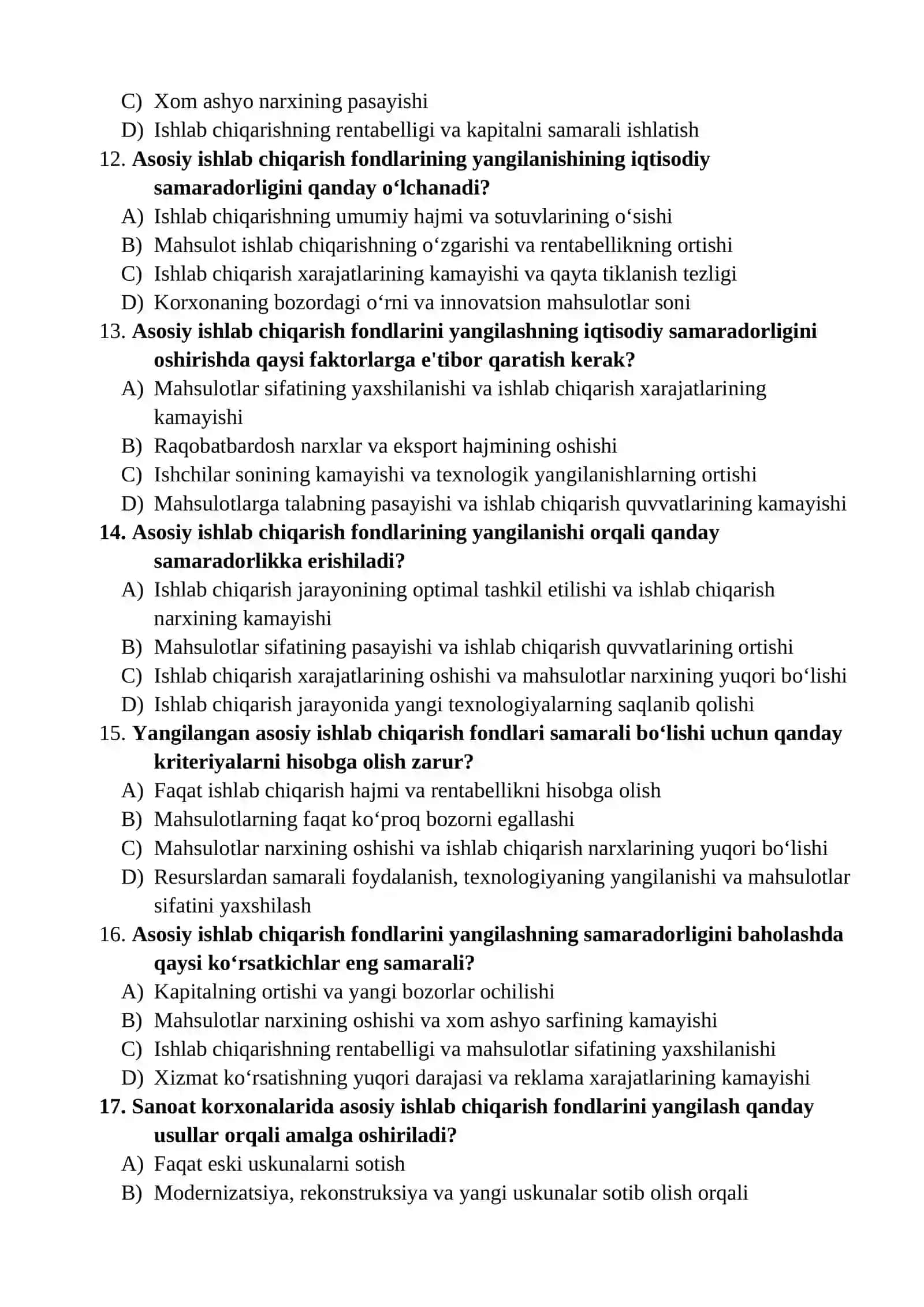 Sanoat korxonalarida asosiy ishlab chiqarish fondlarini yangilashning samaradorligi 3
