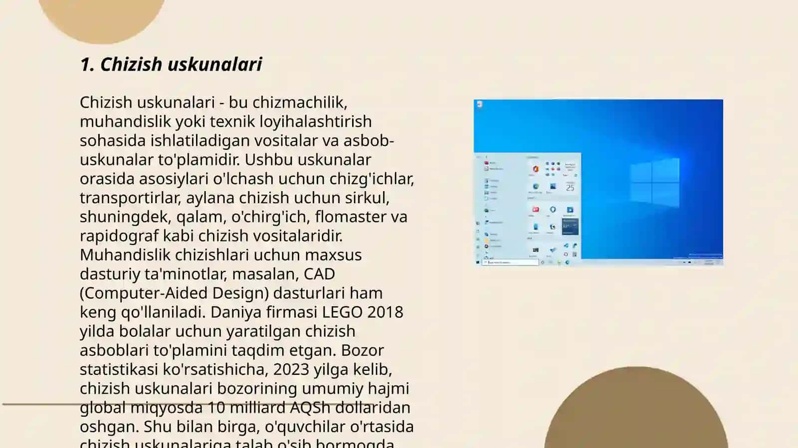 Chizish uskunalari 3