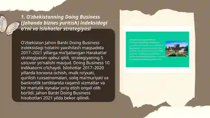 Oʻzbekiston Respublikasining Xalqaro Reyting va Indekslardagi oʻrni va Nufuznini ortib borishi 3