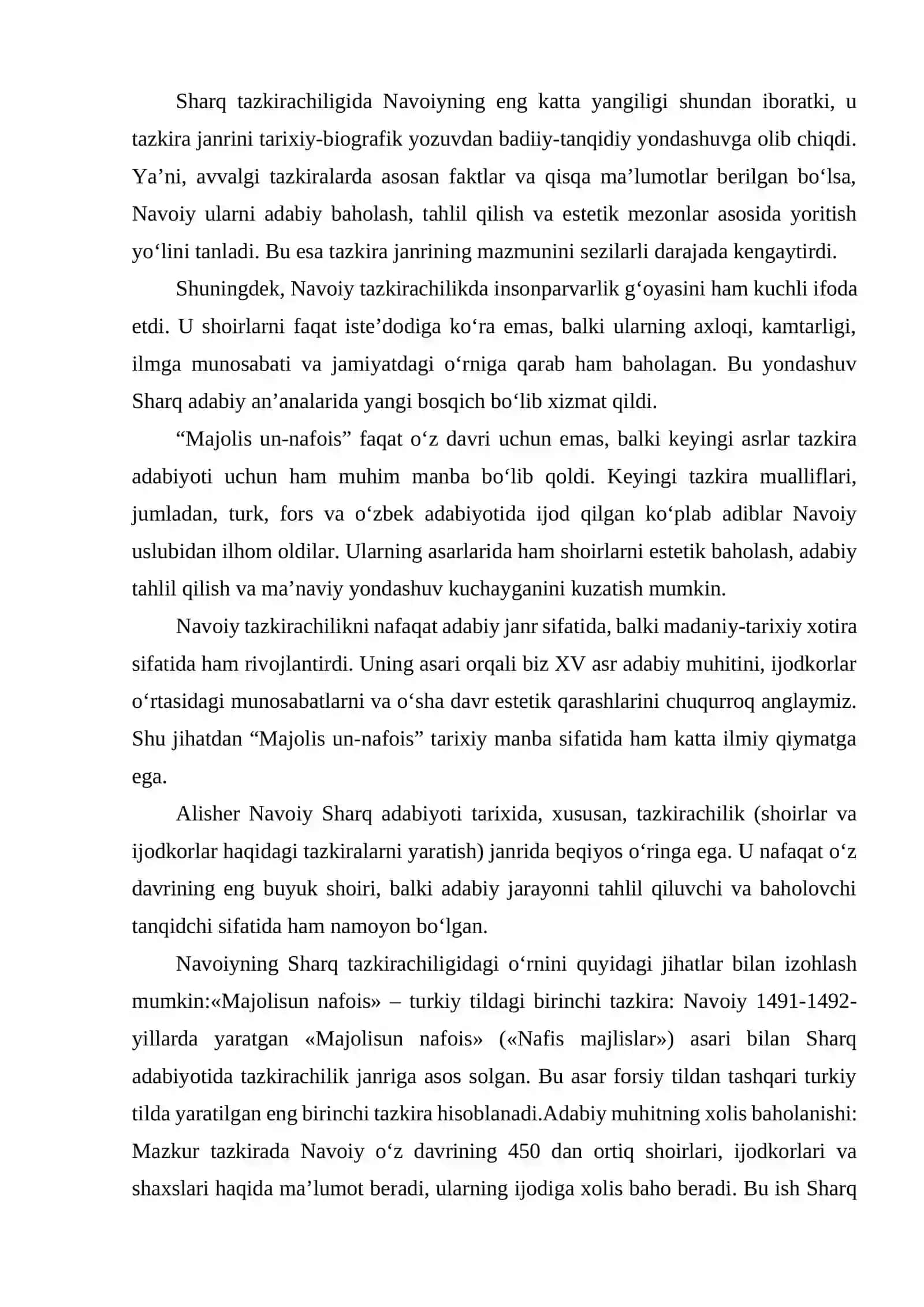 ALISHER NAVOIYNING SHARQ TAZKIRACHILIGIDAGI OʼRNI. 3