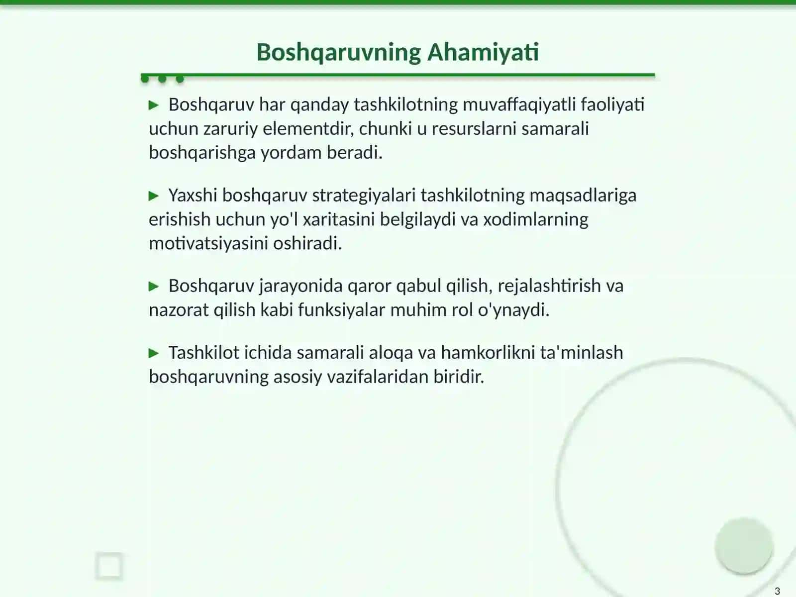 Boshqaruv Maqsadi va Funksiyalari 3