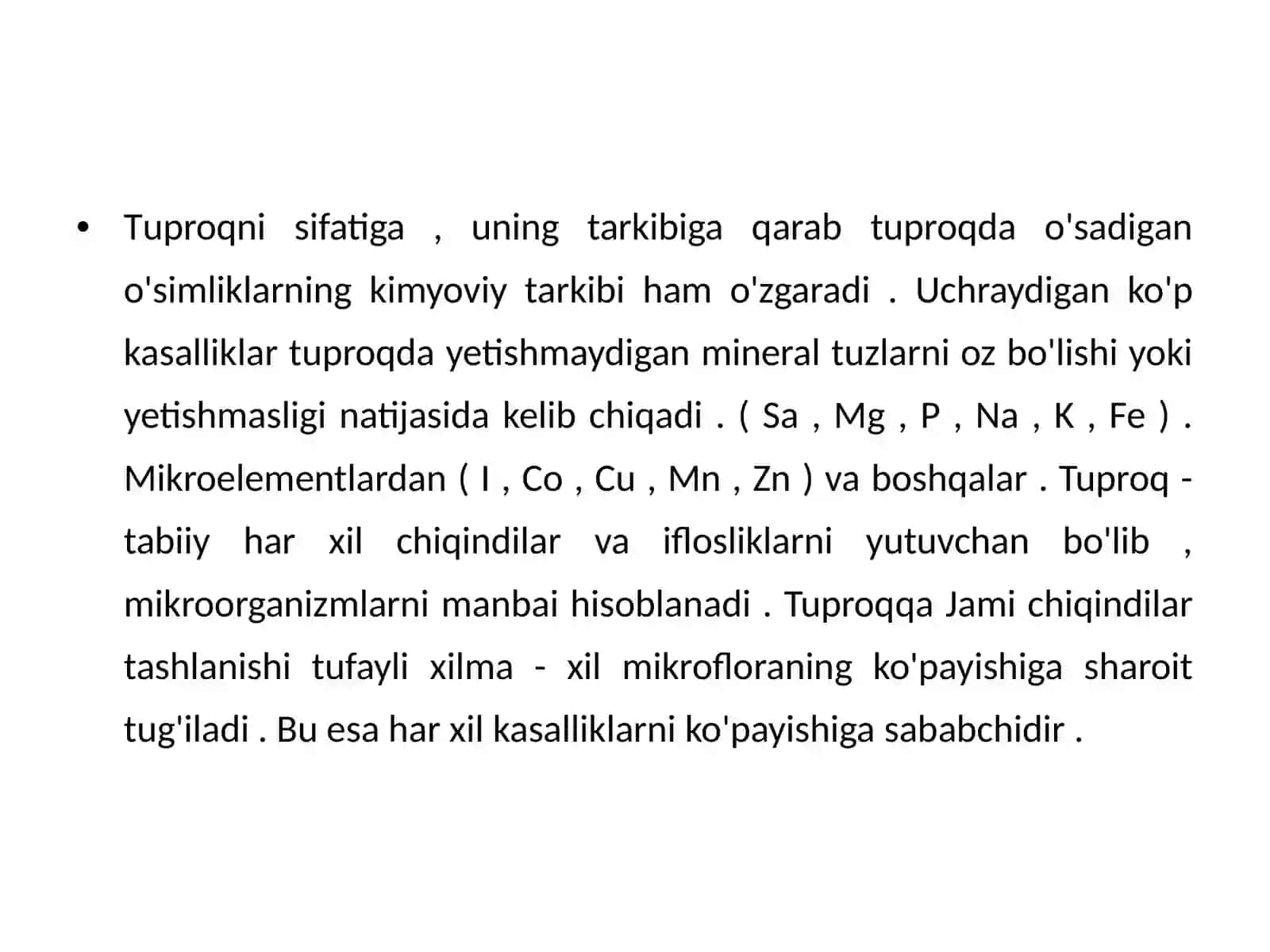Tuproqni hosil qiluvchi omillar 3