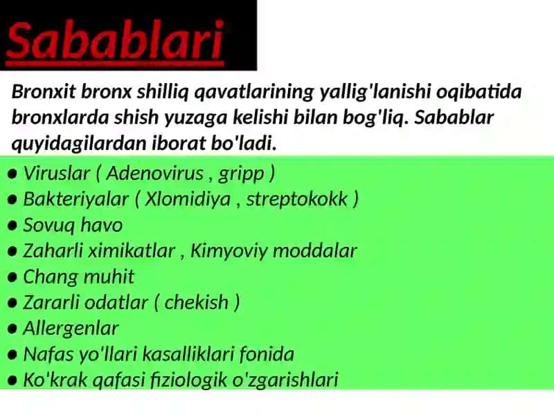 O'tkir bronxit 3