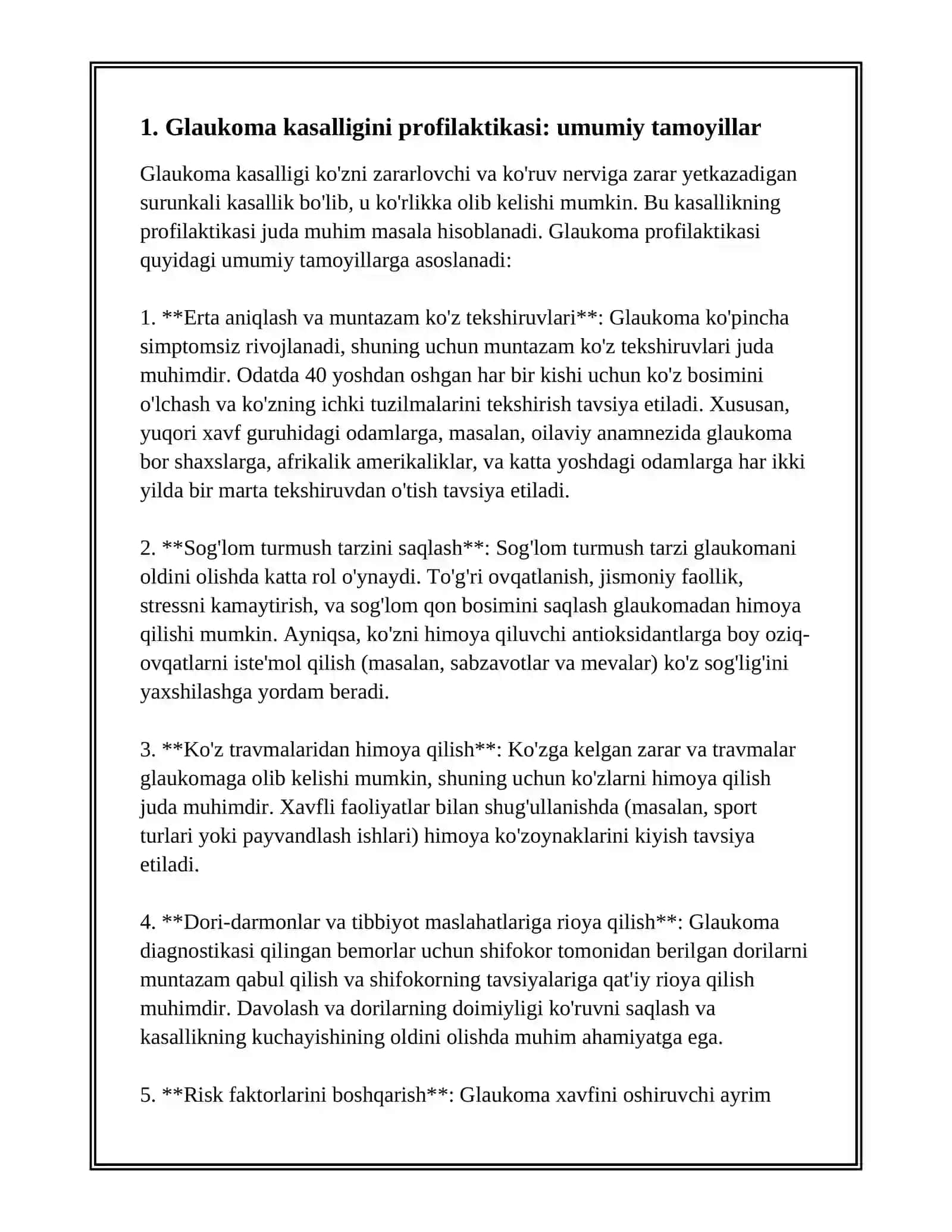 GLAUKOMA KASALLIG.PROFILAKTIKASI, DISPANSERIZATSIYASI 3