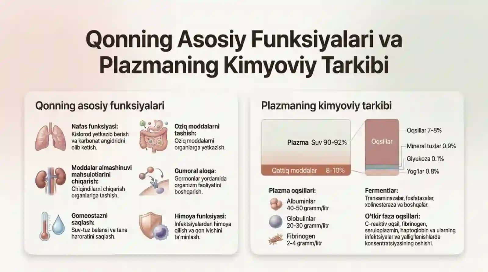 Qon. Kamqonlik turlari va sabablari. Leykotsitlar metabolizmi xususiyatlari 3