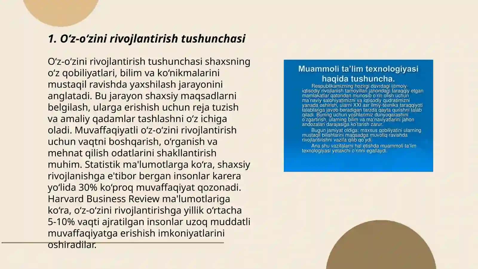 Talabalarni o‘zini rivojlantirish jarayonining metodik tashxisi 3