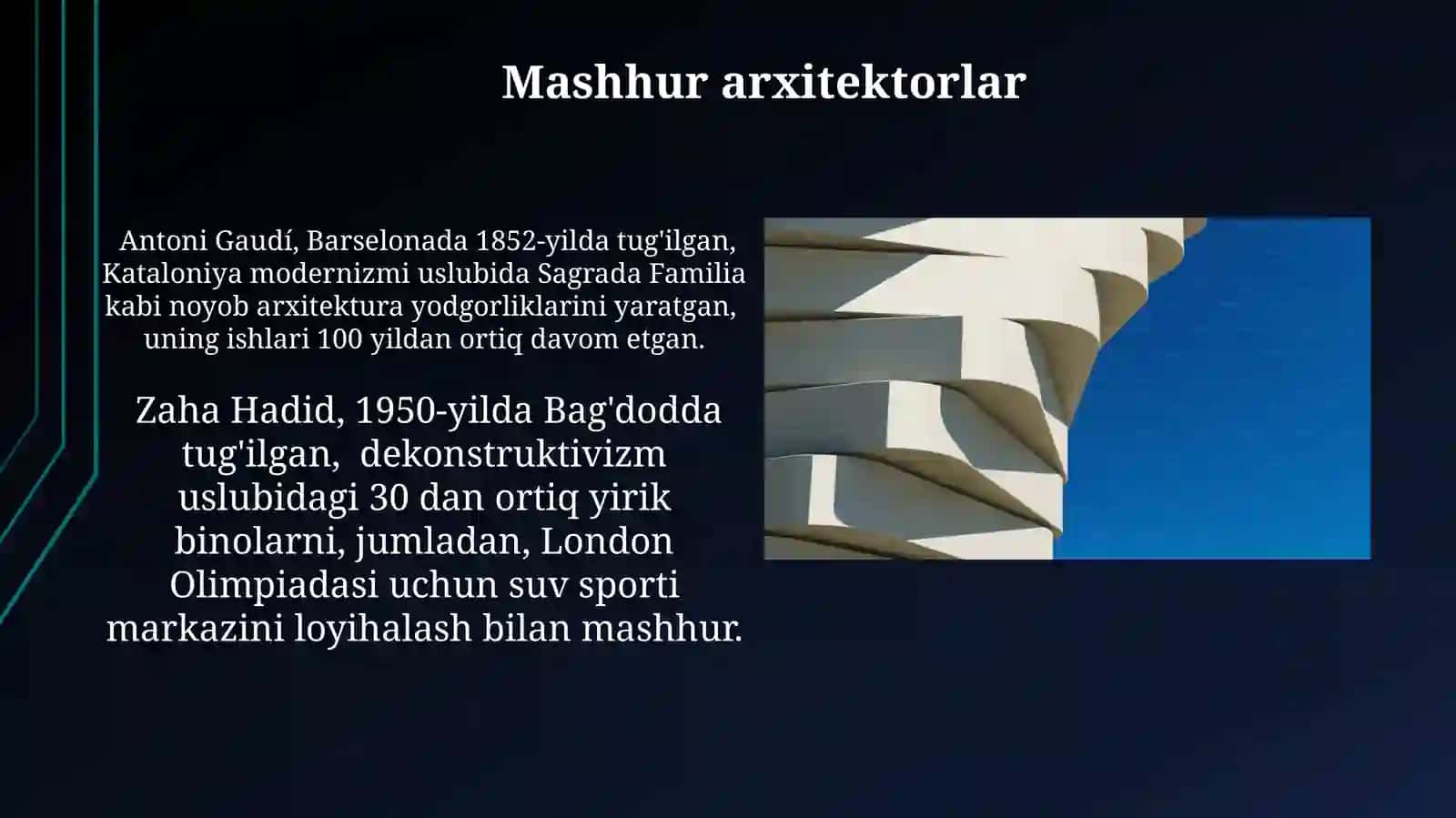 Mashhur arxitektorlar 3