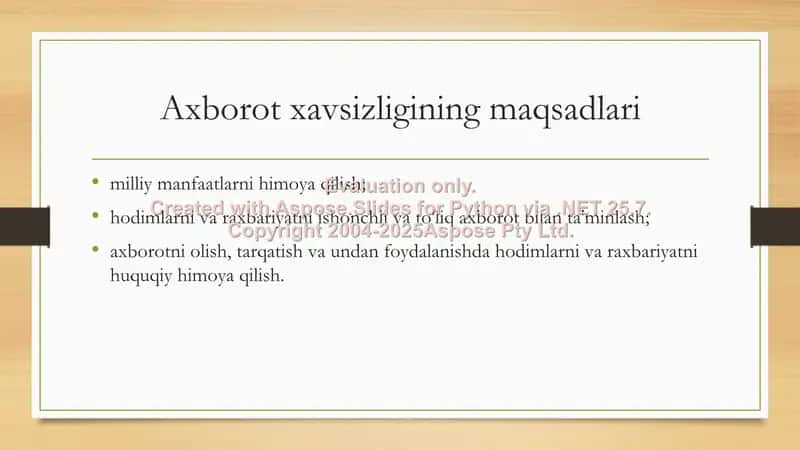 Axborot xavfsizligini ta'minlash 3