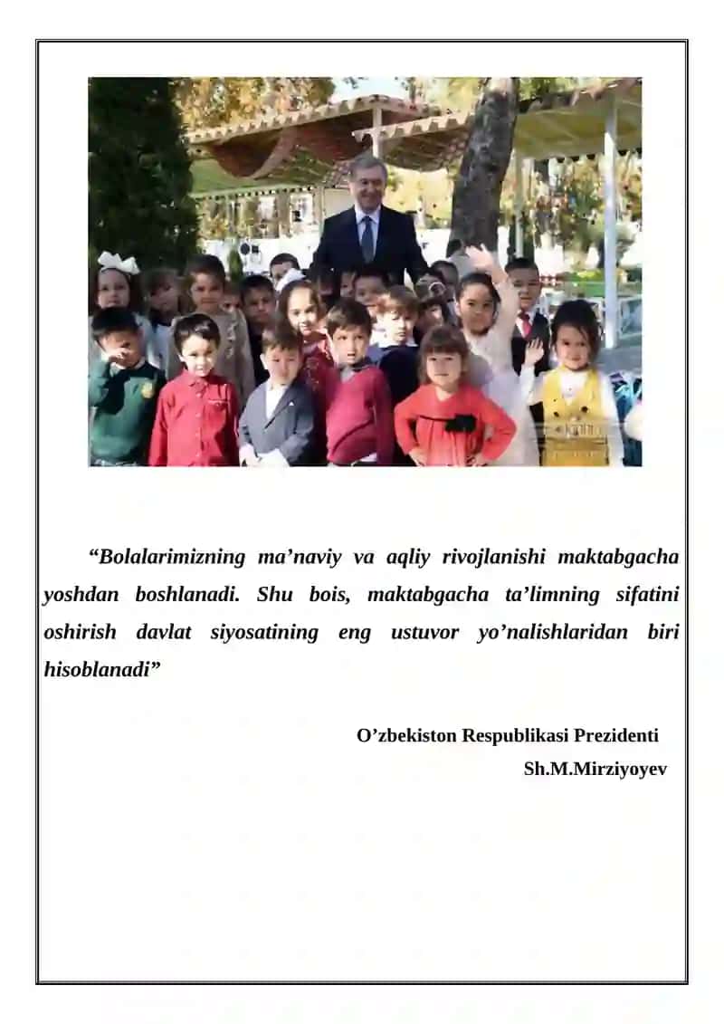 “MAKTABGACHA TA’LIM TASHKILOTLARI DIREKTOR VA MUTAXASSISLARINI QAYTA TAYYORLASH VA ULARNING MALAKASINI OSHIRISH INSTITUTI” 3