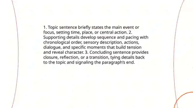 Structure of a narrative paragraph 3