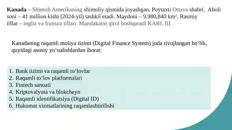 Kanada Davlatining raqamli moliyatizimi 3