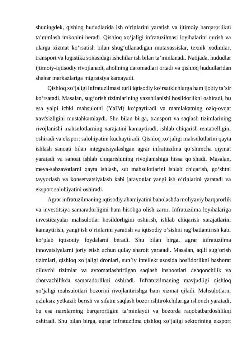 Agrar infratuzilmani rivojlantirishning asosiy yo‘nalishlari 3