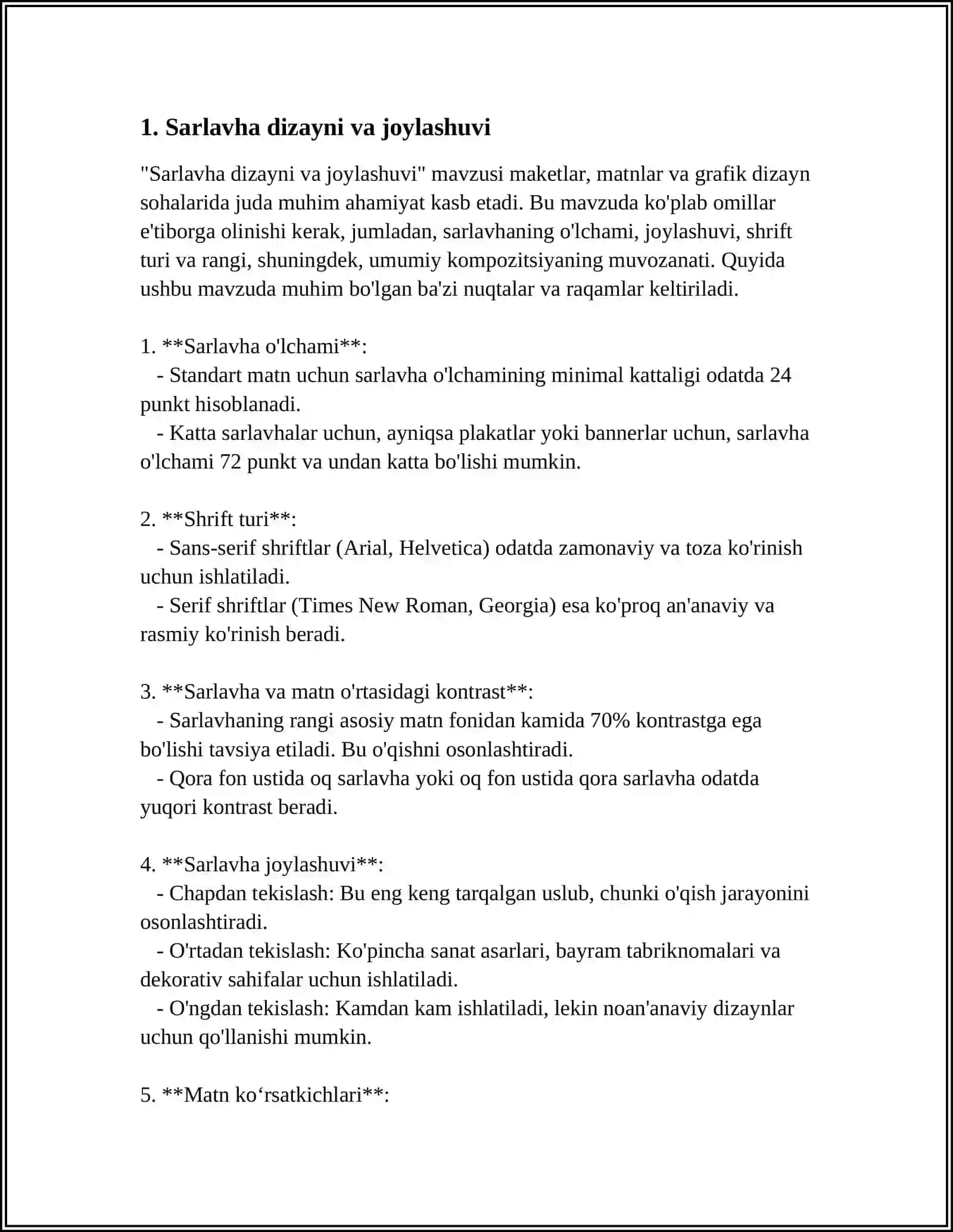 MS WORD DASTURIDA ILMIY MAQOLA YOKI HISOBOT YOZISH TARTIBI 3