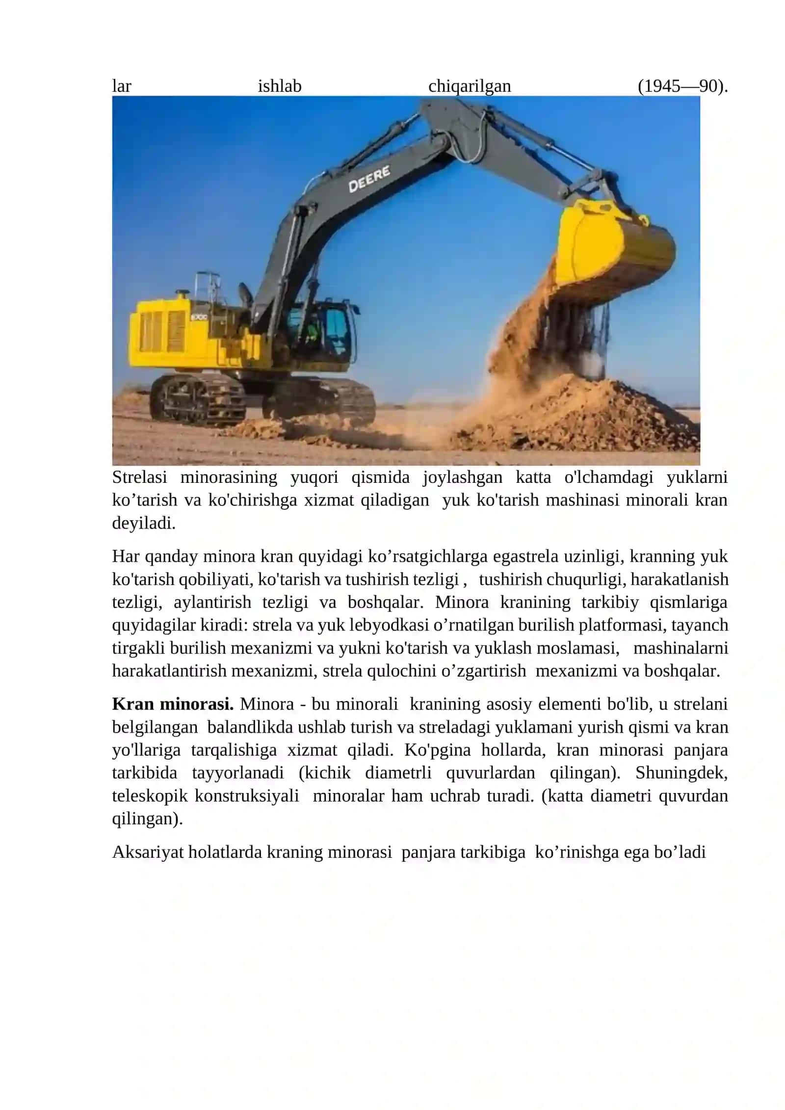 Ekskavatorlar haqida malumot 3