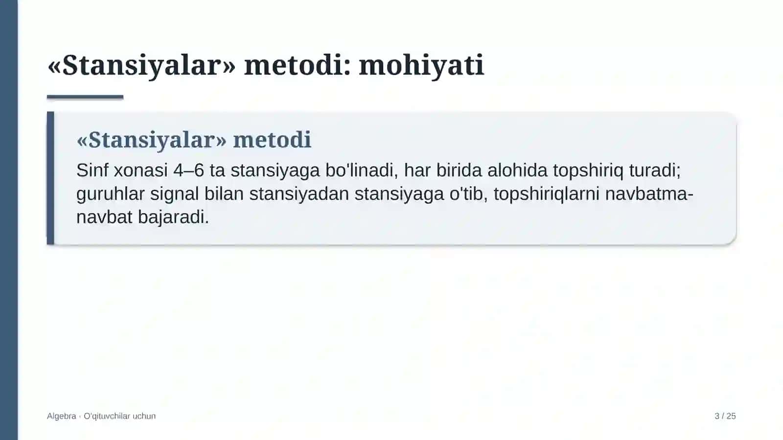 algebra darslarida stansiyalar metodidan foydalanish 6456 3
