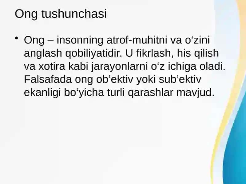 Falsafada Ong Muammosi 3