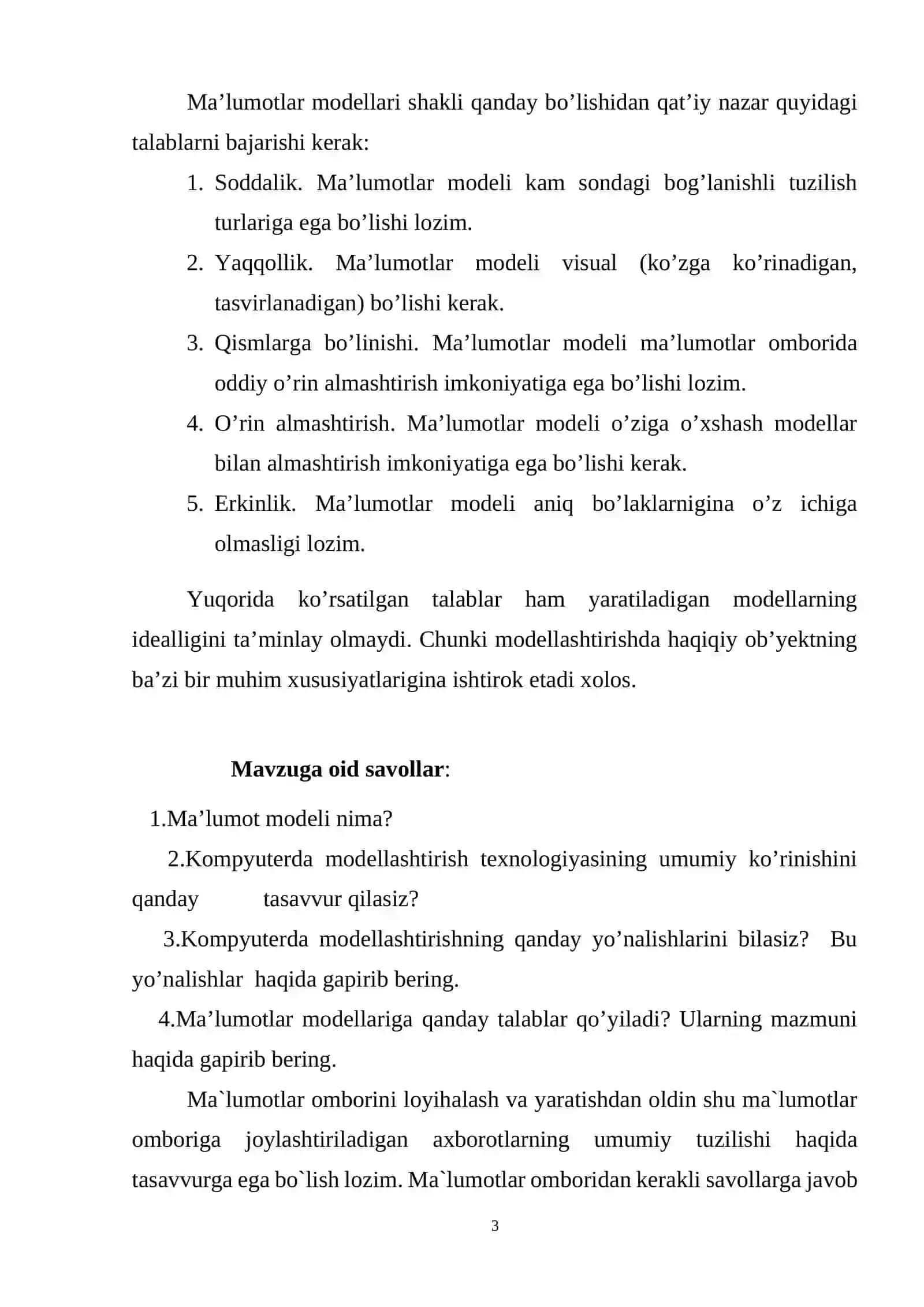Kompyuterda modellashtirish va uning mohiyati 3