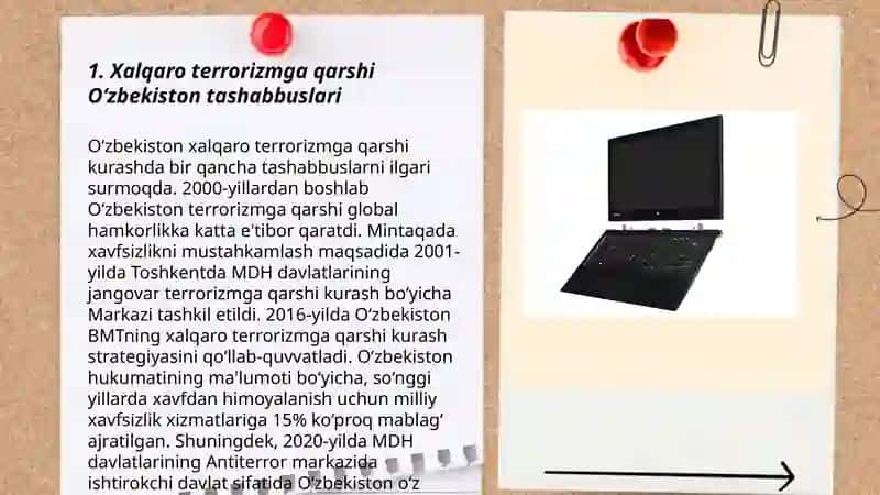 O’zbekistonning jаhondа hаvfsizlik vа terrorizmgа qаrshi kurаsh bo’yichа tаshаbbuslаri 3